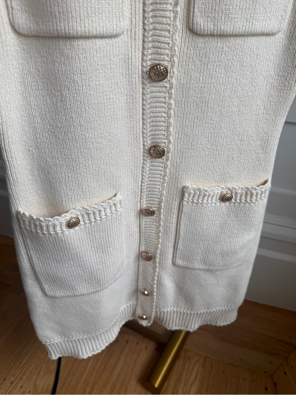 Reformation XS Catalina Cream Cotton Knit Mini Dress - Picture 10 of 16